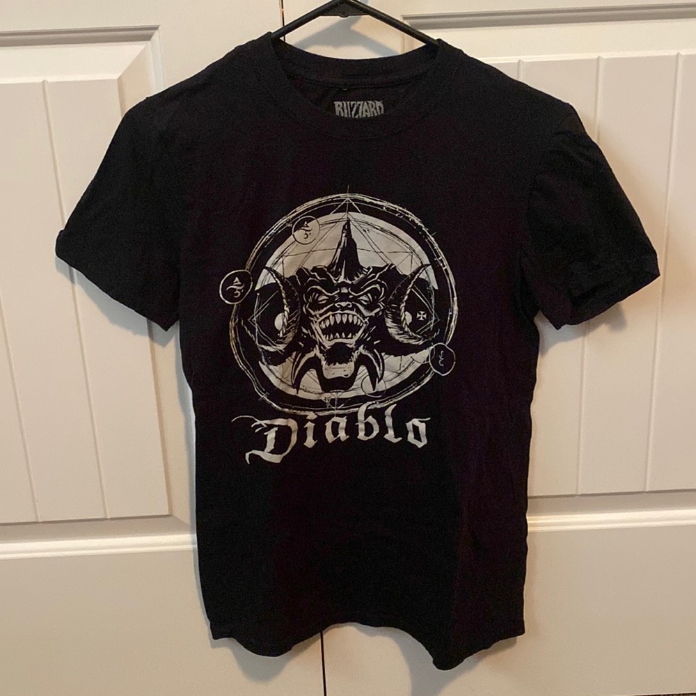 Black Diablo t Shirt, loot gaming, Blizzard Entertainment